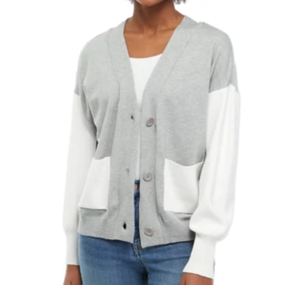 Alexandra + oak Sweaters - Alexandra + Oak  - Color Block Love Always Cardigan